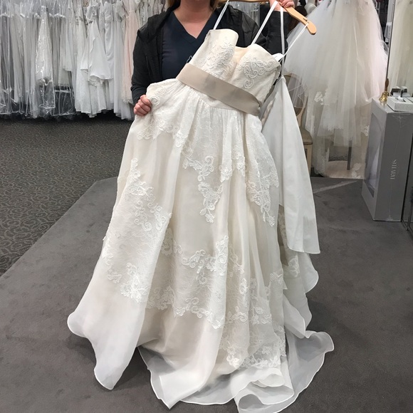 satin organza wedding dress